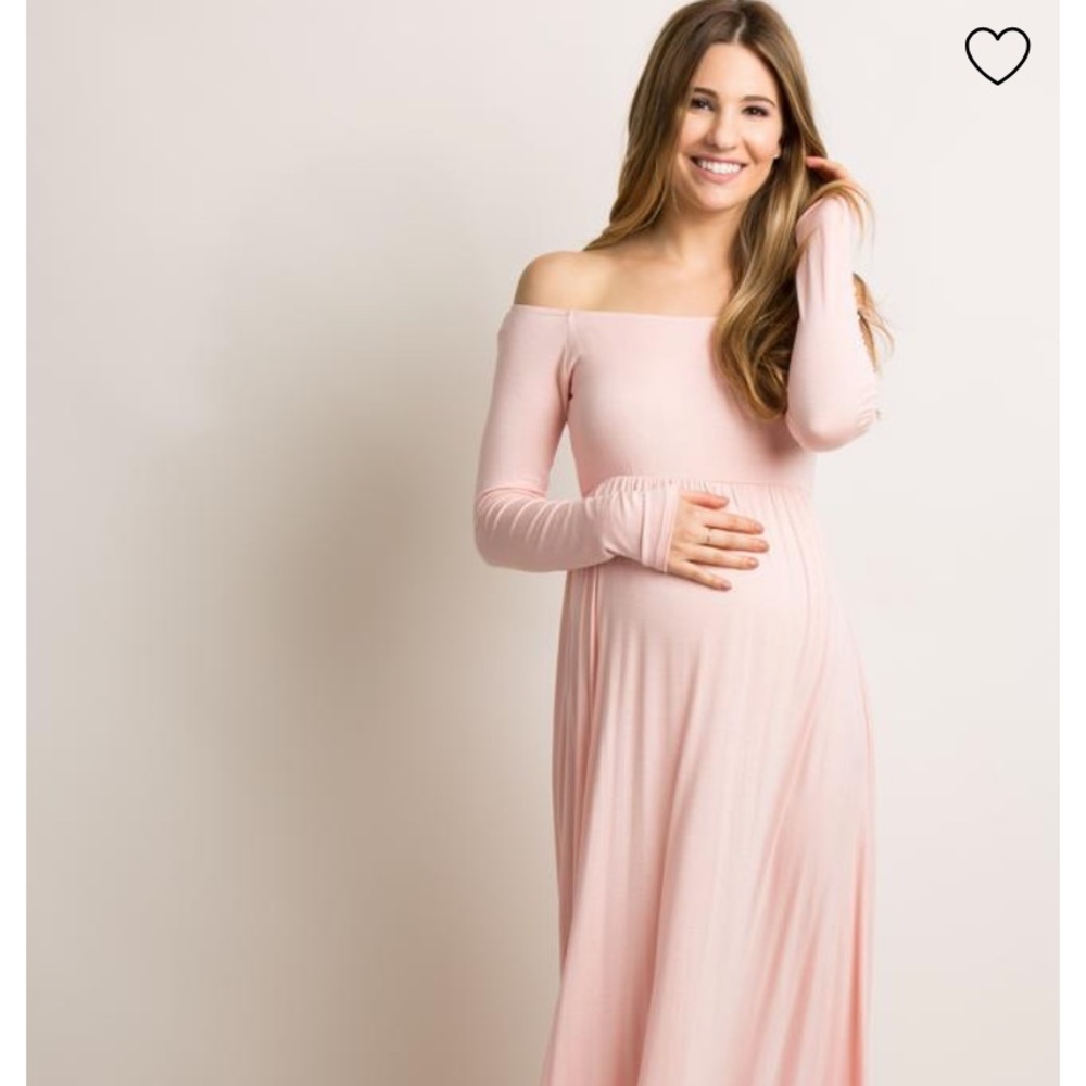 Pink blush maternity dress